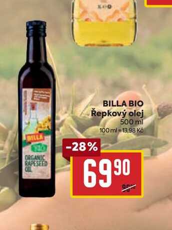 BILLA BIO Řepkový olej 500 ml 