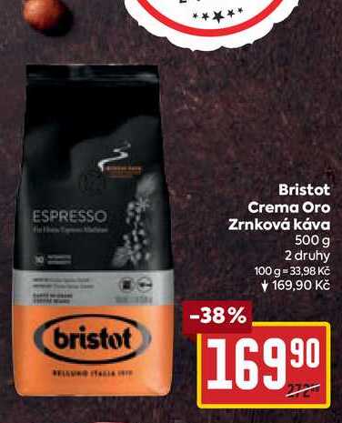 Bristot Crema Oro Zrnková káva 500 g 