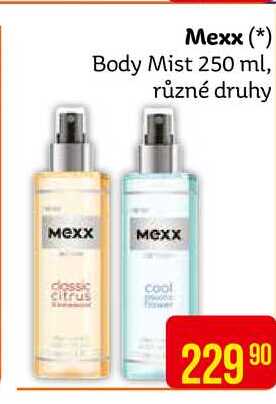Mexx Body Mist 250 ml, různé druhy