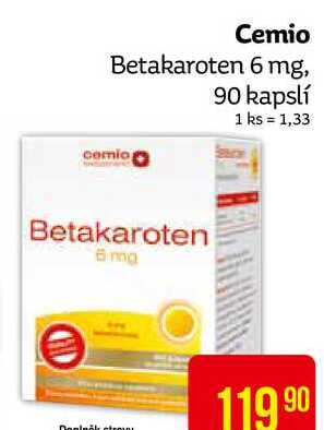 Cemio Betakaroten 6 mg, 90 kapslí