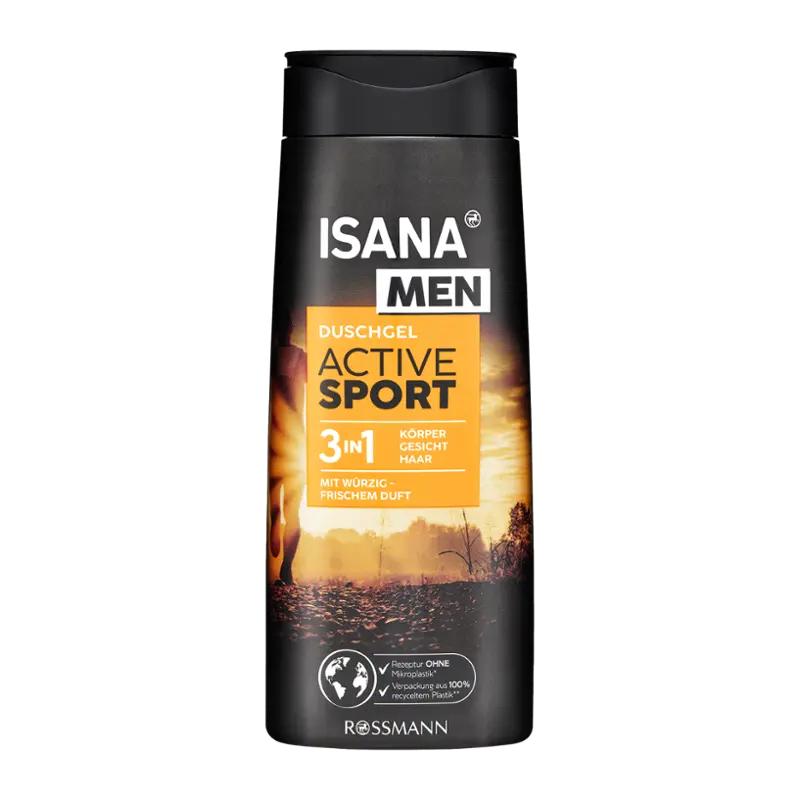 ISANA Men Sprchový gel pro muže 3v1 Active Sport, 300 ml