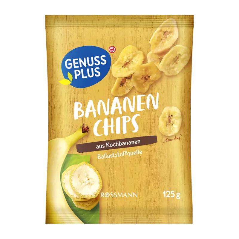 GENUSS PLUS Banánové chipsy, 125 g