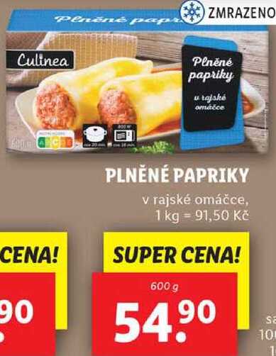 PLNĚNÉ PAPRIKY, 600 g