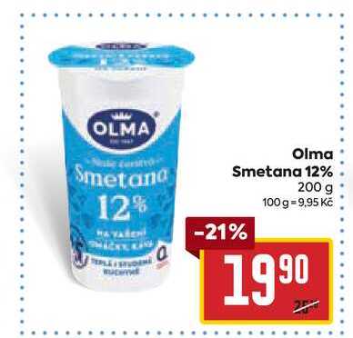 Olma Smetana 12% 200 g 