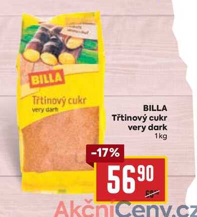 BILLA Třtinový cukr very dark 1kg