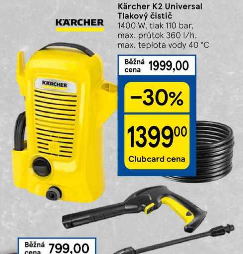 Kärcher K2 Universal Tlakový čistič 1400 W, tlak 110 bar