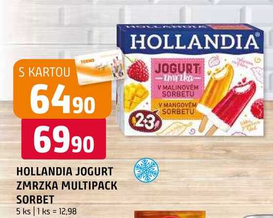 Hollandia jogurt zmrzka multipack sorbet 5ks