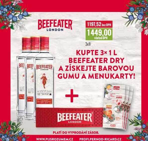 BEEFEATER LONDON 3x1l