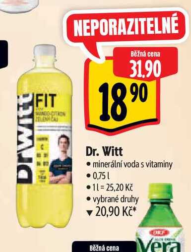   Dr. Witt minerální voda s vitaminy • 0,75 l