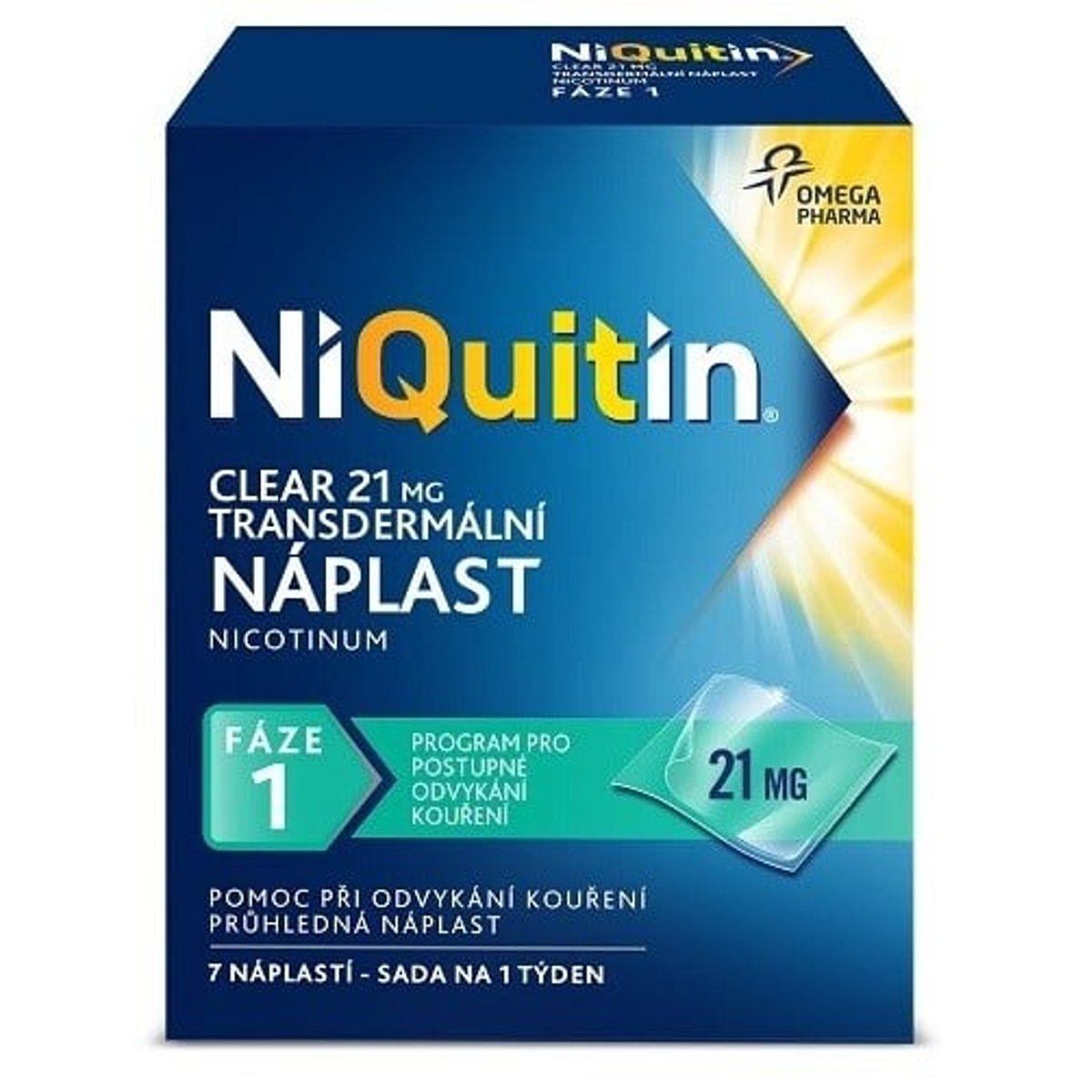 NIQUITIN CLEAR 21MG/24H Transdermální náplast 7