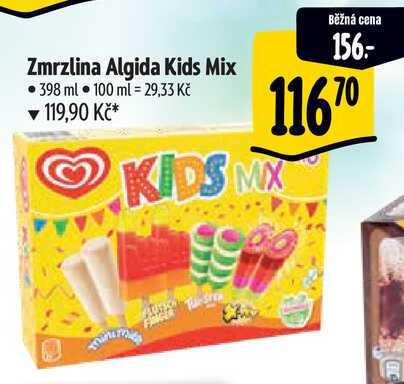 Zmrzlina Algida Kids Mix, 398 ml