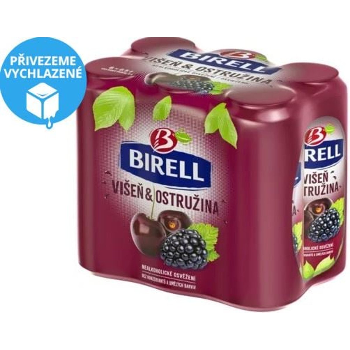 Birell Višeň a ostružina nealkoholický 6×0,5 l plech