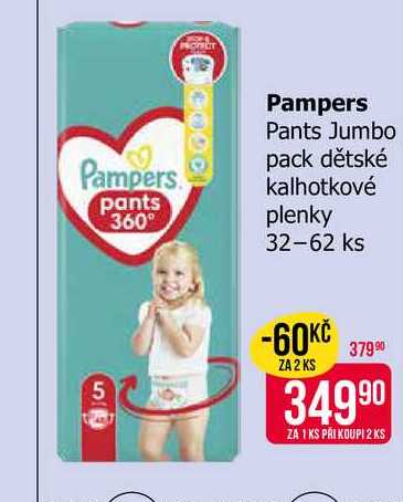 Pampers Pants Jumbo pack dětské kalhotkové plenky 32-62 ks 