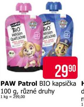 PAW Patrol BIO kapsička 100 g, různé druhy