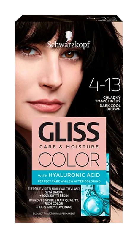 Gliss Color Barva na vlasy 4-13 chladná tmavě hnědá, 1 ks