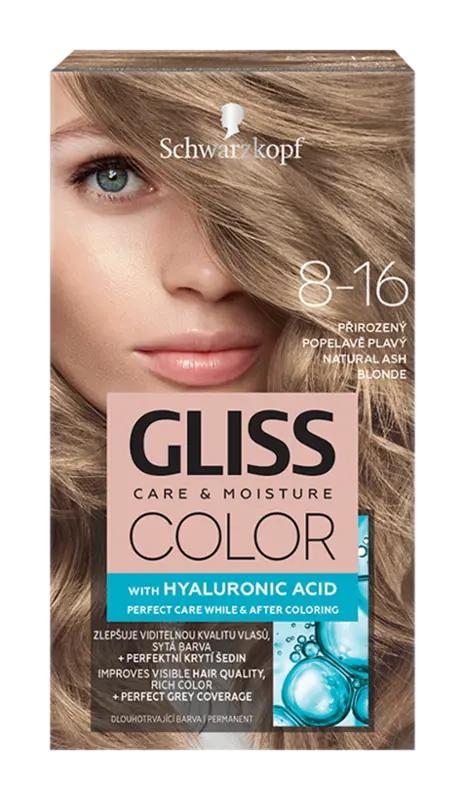 Gliss Color Barva na vlasy 8-16 přirozená popelavě plavá, 1 ks