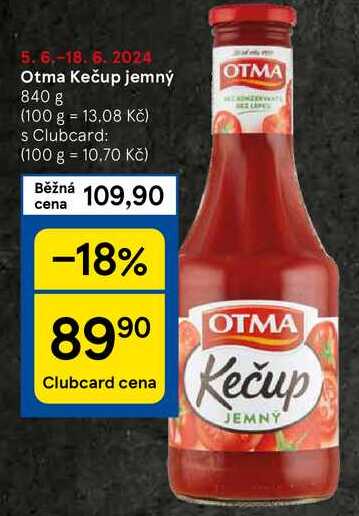 Otma Kečup jemný, 840 g