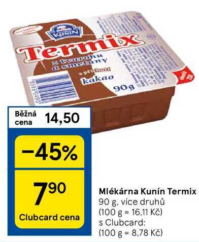 Mlékárna Kunín Termix, 90 g
