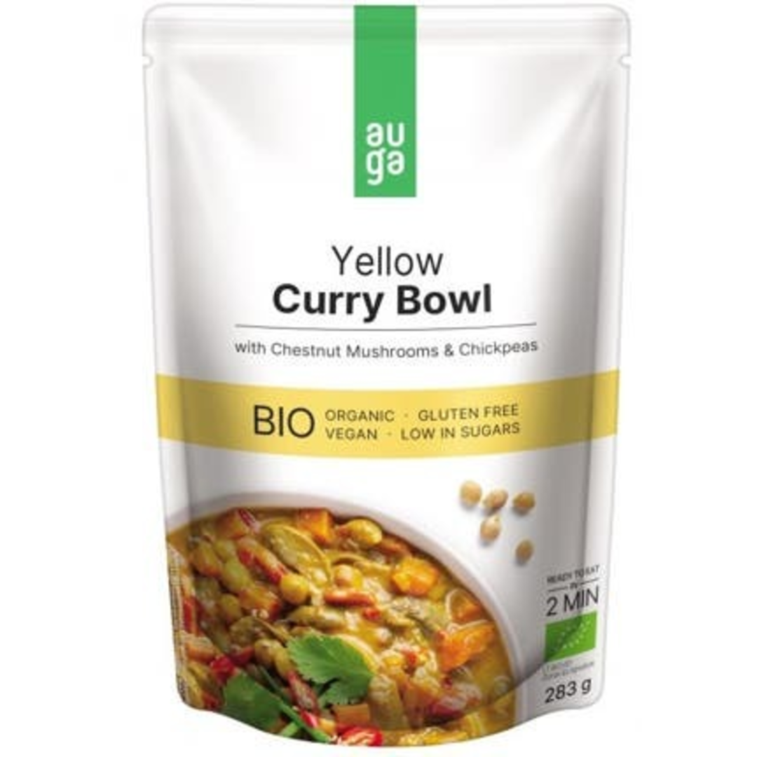 Auga BIO Yellow Curry Bowl se žlutým kari kořením, houbami a cizrnou