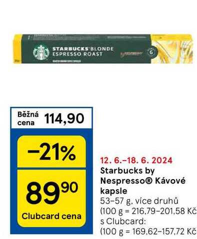 Starbucks by Nespresso® Kávové kapsle, 53-57 g