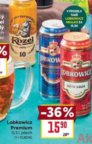 Lobkowicz Premium 0,51, plech