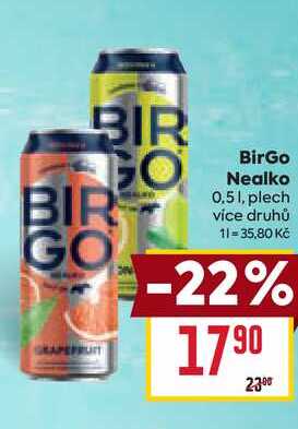 BirGo Nealko 0,51, plech