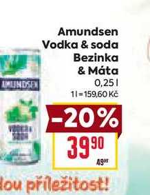 Amundsen Vodka & soda Bezinka & Máta 0,25l