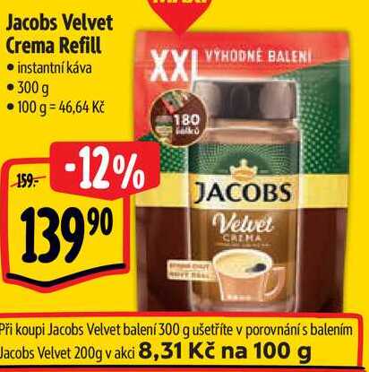 Jacobs Velvet Crema Refill, 300 g