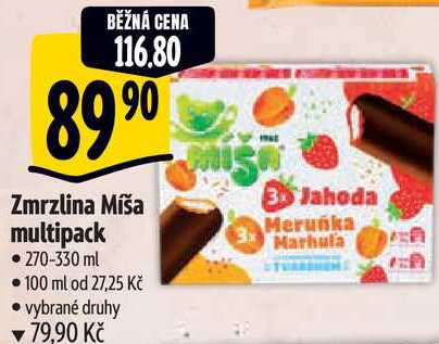 Zmrzlina Míša multipack, 270-330 ml