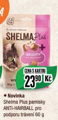 Shelma Plus pamlsky ANTI-HAIRBALL pro podporu trávení 60 g 