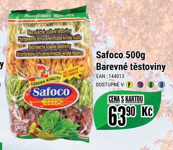 Safoco 500g Barevné těstoviny 