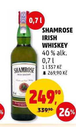 SHAMROSE SHAMROSE IRISH WHISKEY 40% alk. 0,7l