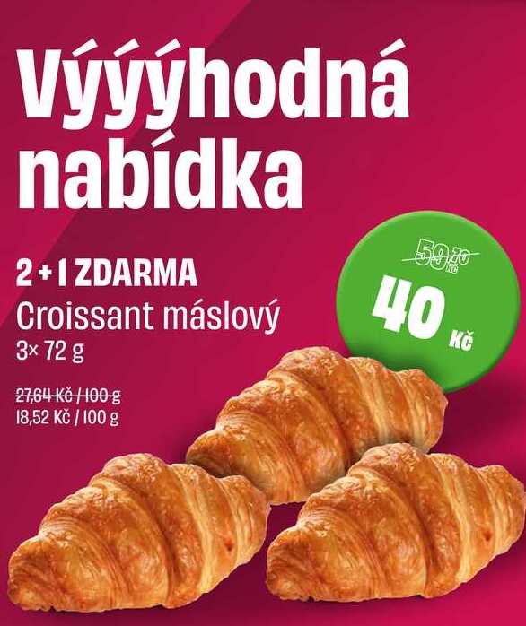 Croissant máslový 3× 72 g 