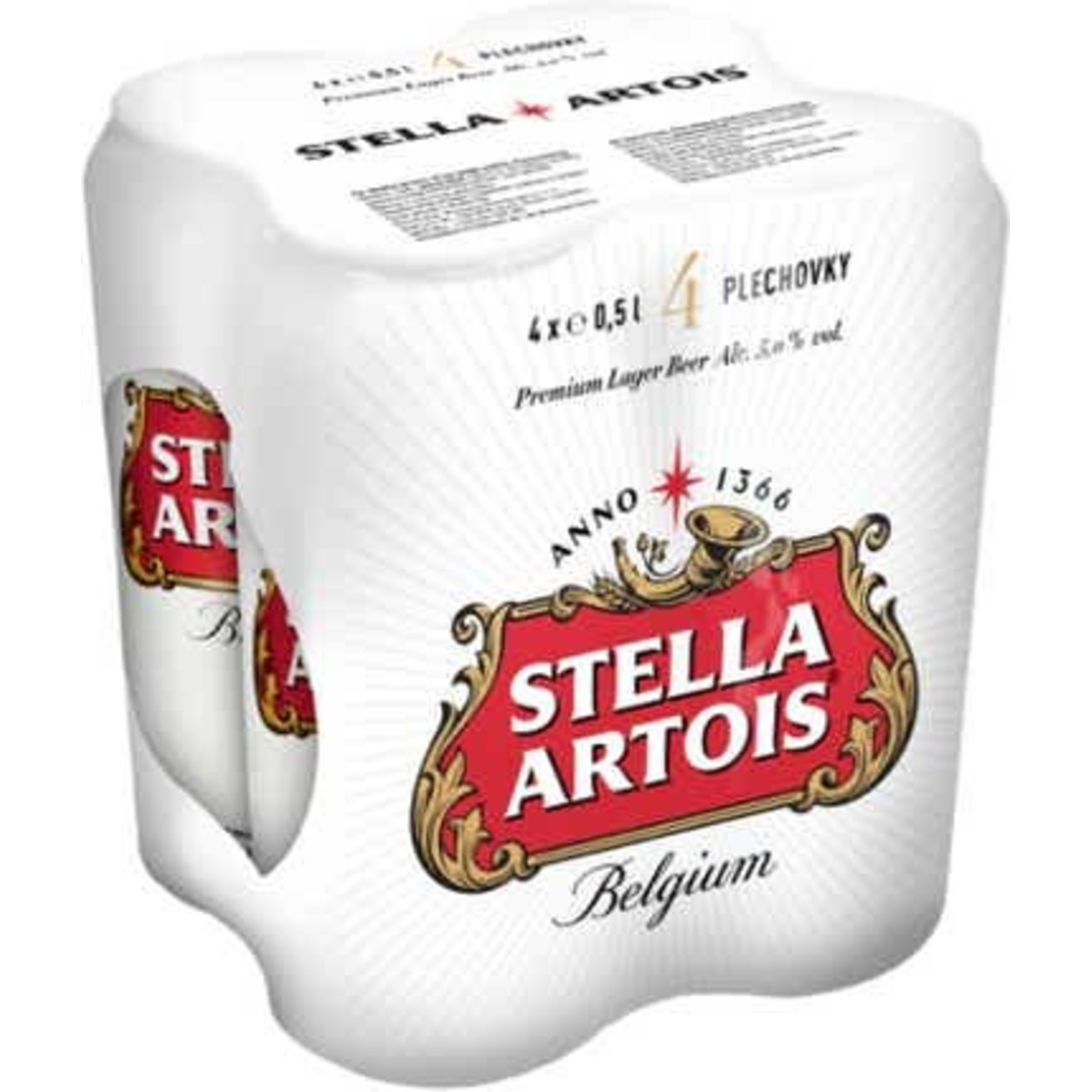 Stella Artois ležák světlý, plech 4x0,5l