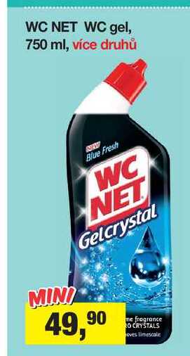 WC NET WC gel, 750 ml, více druhů