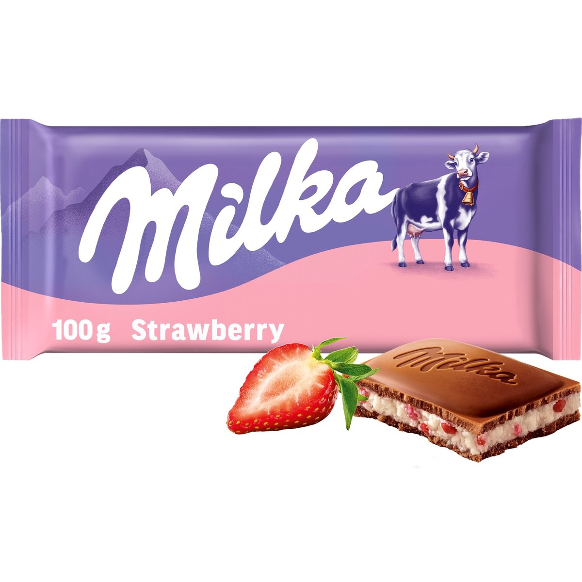 Milka Čokoláda jahodová mléčná