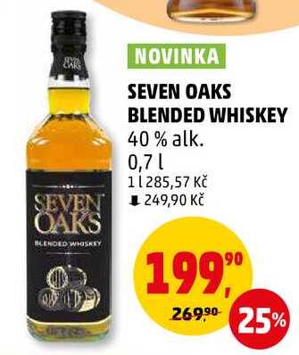 SEVEN OAKS BLENDED WHISKEY, 0,7 l