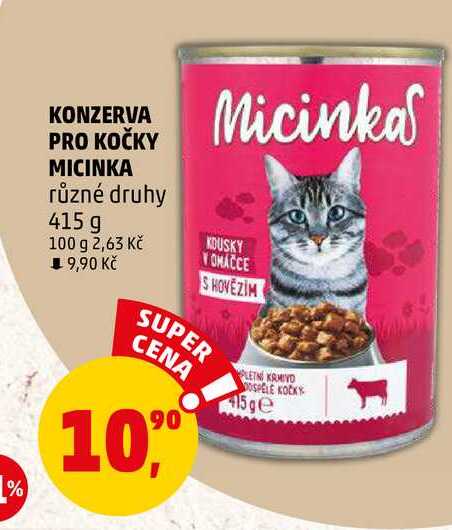 KONZERVA PRO KOČKY MICINKA, 415 g