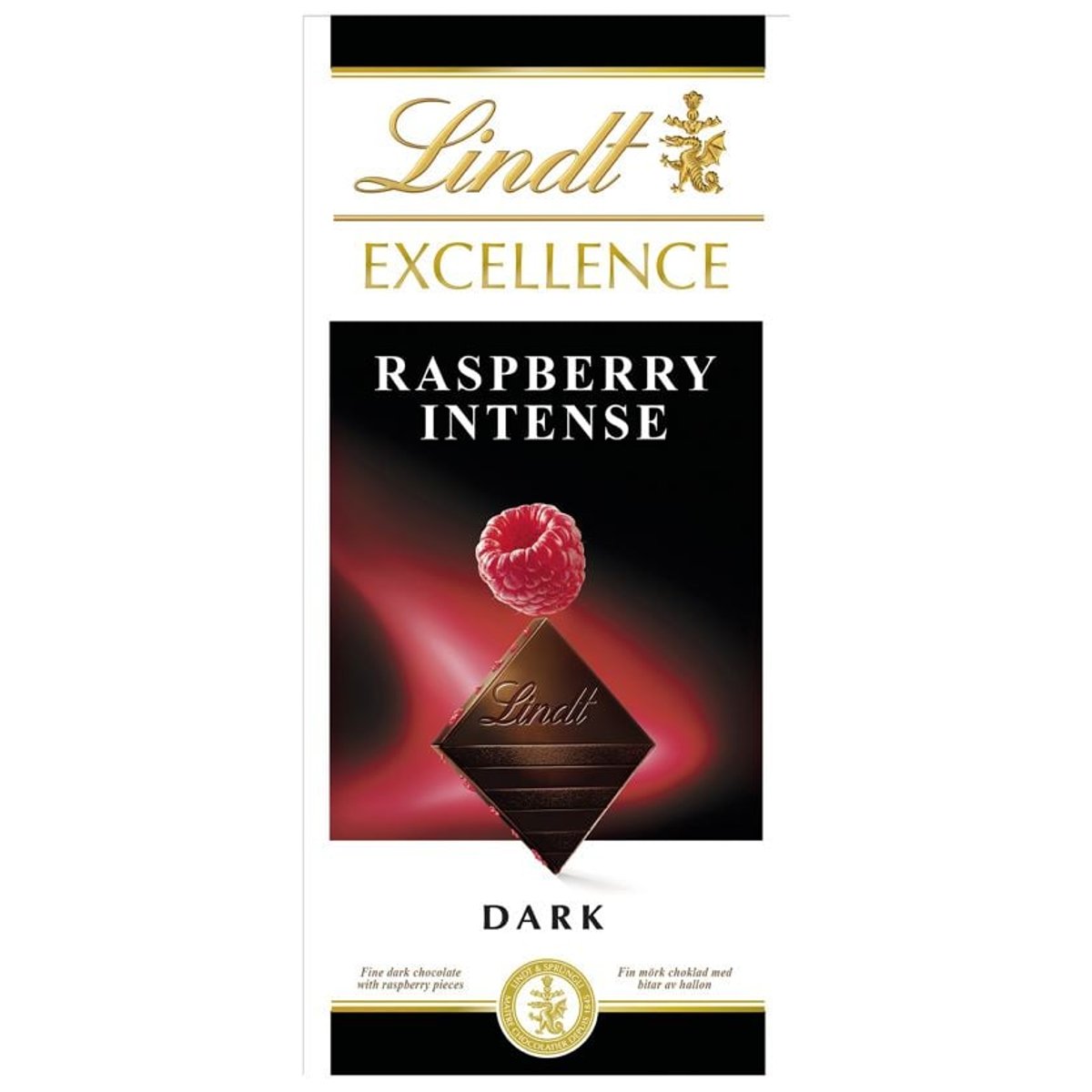 Lindt EXCELLENCE Hořká čokoláda s kousky malin