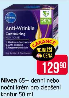 Nivea 65+ denní nebo noční krém pro zlepšení kontur 50 ml