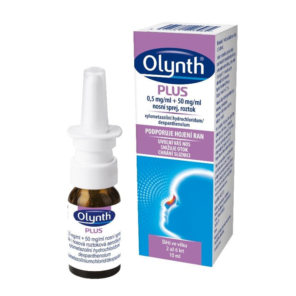 OLYNTH PLUS 0,5MG/ML+50MG/ML Nosní sprej, roztok 1X10ML