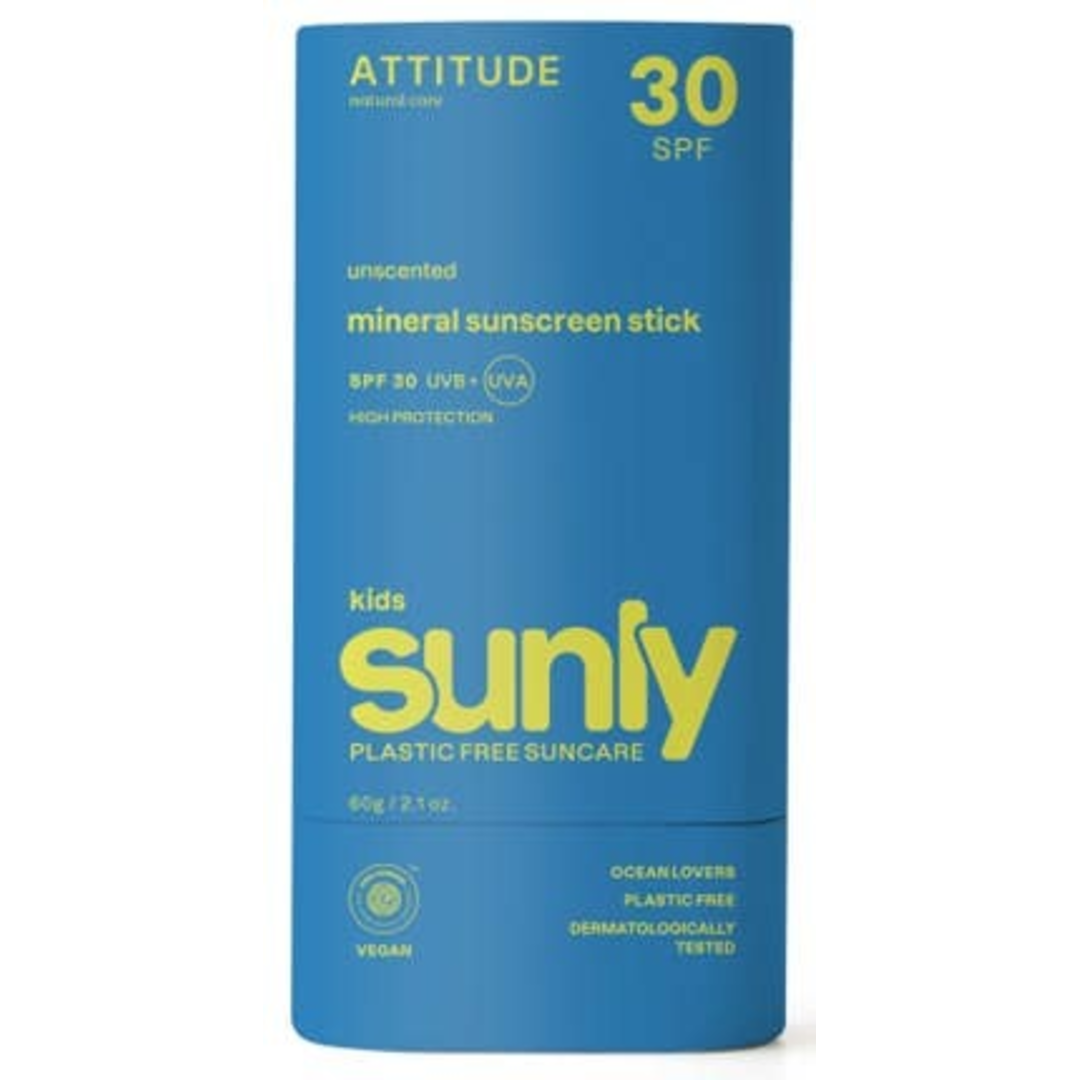 Attitude Dětská 100% minerální ochranná tyčinka na celé tělo (SPF 30) bez vůně