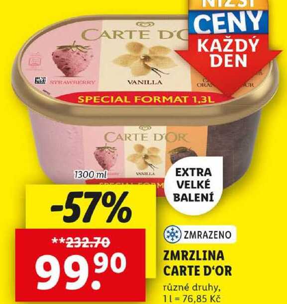 ZMRZLINA CARTE D'OR, 1300 ml