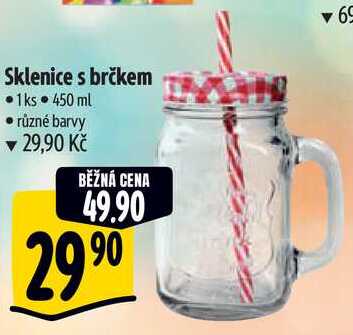 Sklenice s brčkem