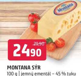 Montana sýr 100 g jemný ementál 45 % tuku 