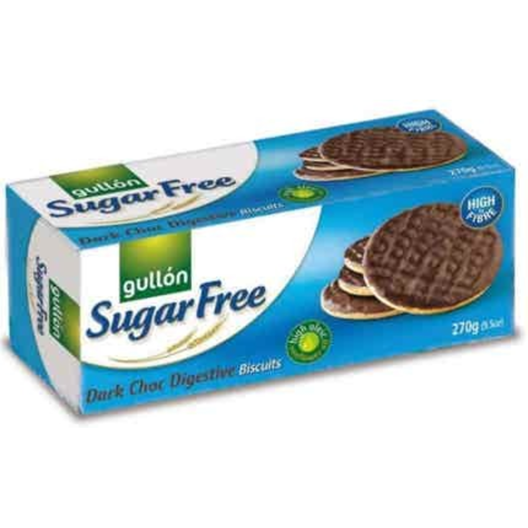 Gullón Dark Choc Digestive polomáčené sušenky bez přidaného cukru v akci