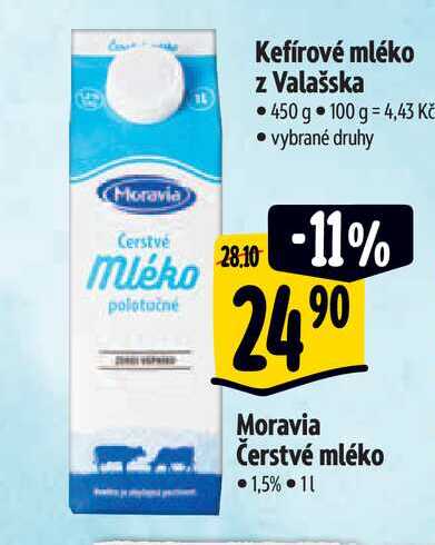  Kefírové mléko z Valašska 450 g   v akci