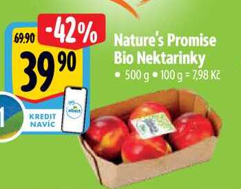 Nature's Promise Bio Nektarinky, 500 g 