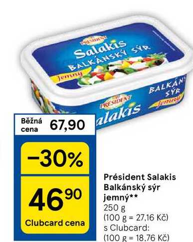 Président Salakis Balkánský sýr jemný, 250 g