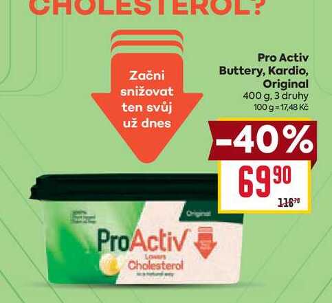 Pro Activ Buttery, Kardio, Original 400 g